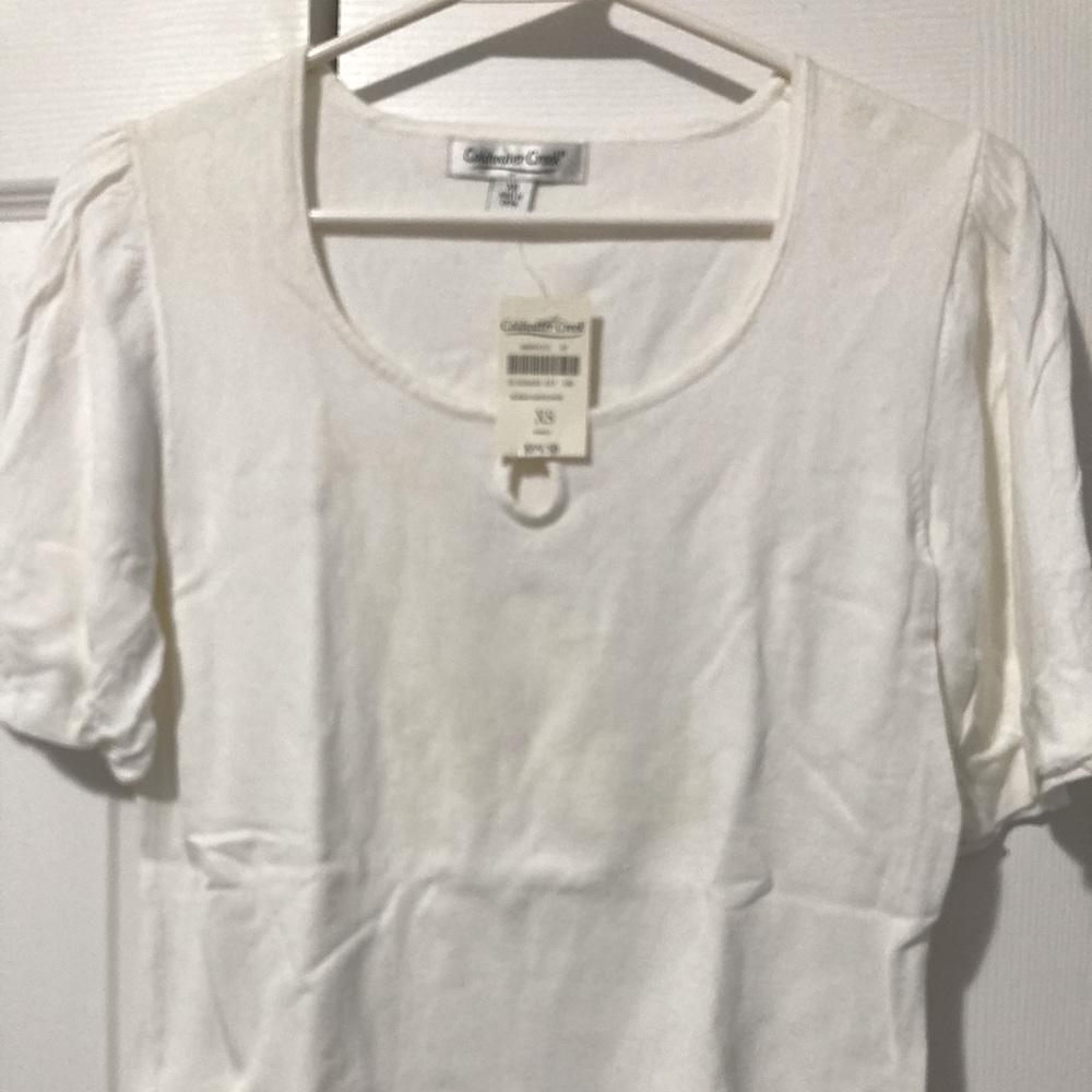 Cold water Creek soft, white blouse